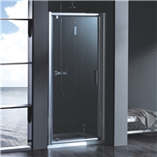 Bathware Showers LF1805CL W:900 H:1850 Polished Silver Framed Glass Shower Screen Pivot Shower Enclosure
